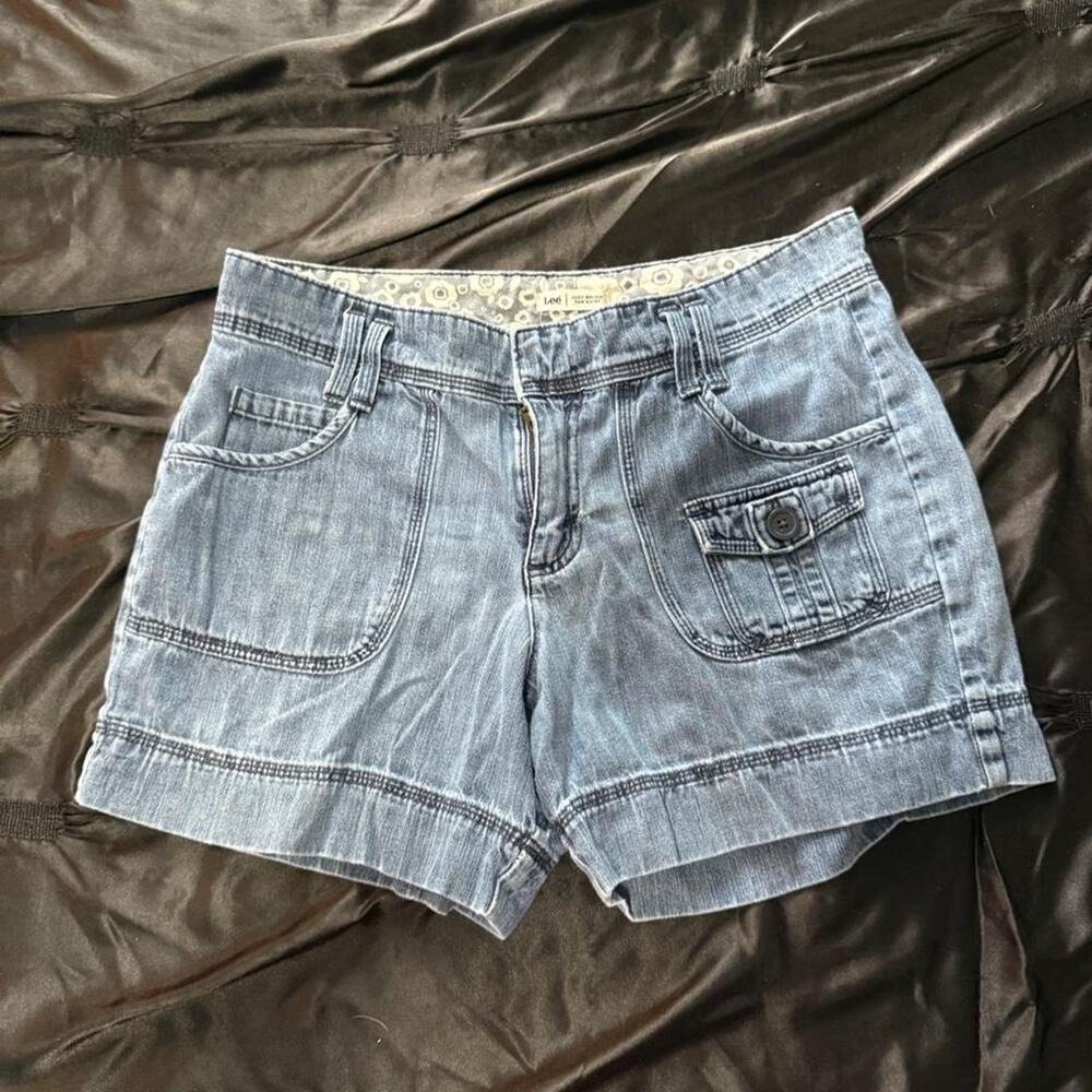 Lee blue denim shorts